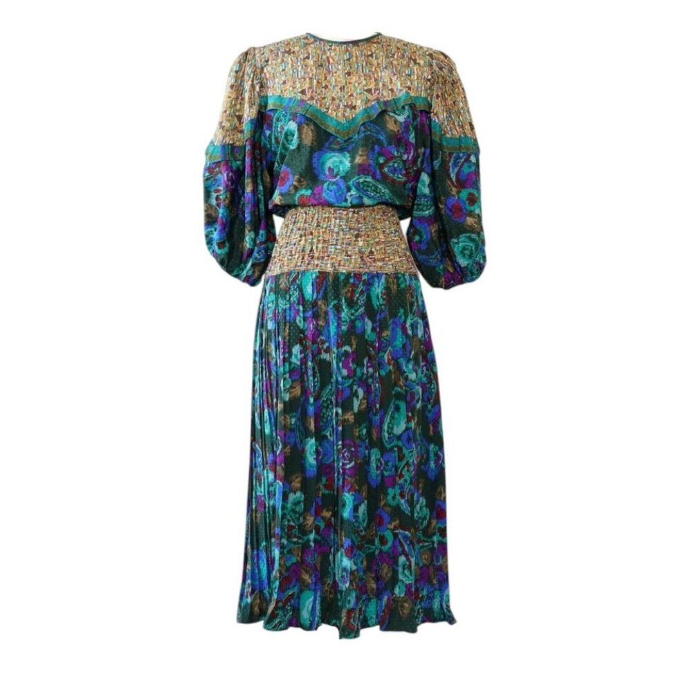 Vintage 90s Y2K Maxi Dress Colorful Printed Dress Size 6, M, L, Plaza South